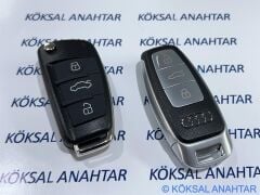 Audi A3, Q2, Q3 Keyless Start & Stop Sustalı Anahtarlı Modeller Için 2023 Silver Audi Kumanda Kabı