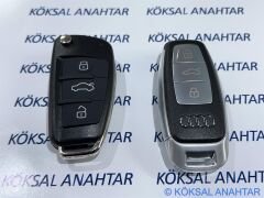 Audi A3 Q2 Q3 Keyless Start & Stop Sustalı Anahtarlı Modeller için 2023 Silver Audi Kumanda Kabı