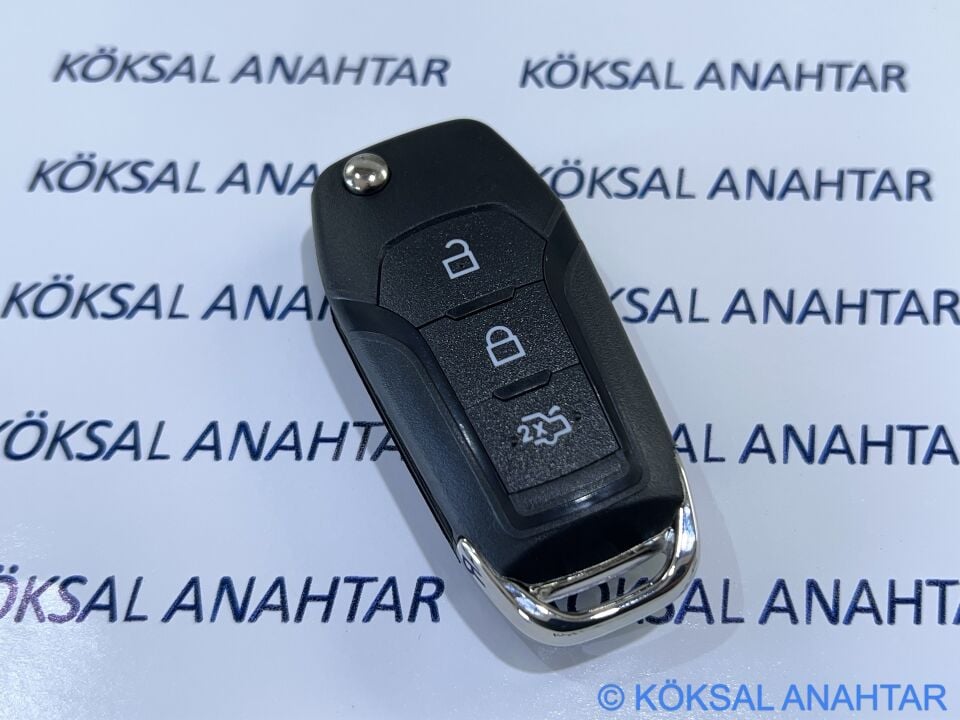 Ford SMax CMax Galaxy Mondeo Egde 3 Tuşlu Sustalı Anahtar Kabı 2015-2019