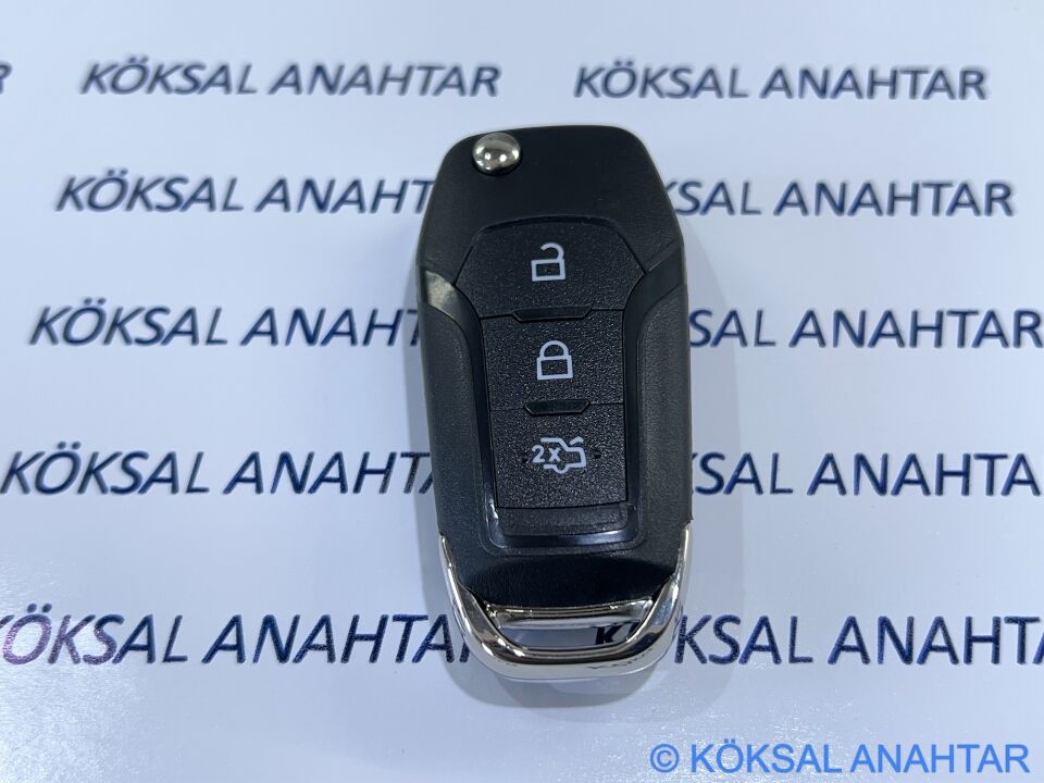 Ford SMax CMax Galaxy Mondeo Egde 3 Tuşlu Sustalı Anahtar Kabı (2015-2019)