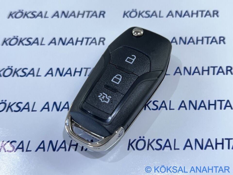 Ford SMax CMax Galaxy Mondeo Egde 3 Tuşlu Sustalı Anahtar Kabı 2015-2019