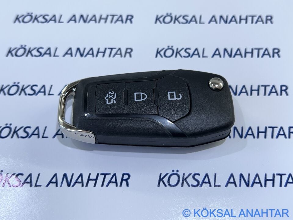 Ford SMax CMax Galaxy Mondeo Egde 3 Tuşlu Sustalı Anahtar Kabı (2015-2019)
