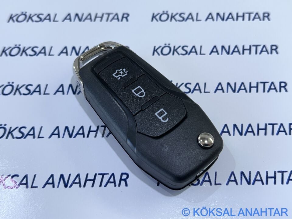 Ford SMax CMax Galaxy Mondeo Egde 3 Tuşlu Sustalı Anahtar Kabı (2015-2019)