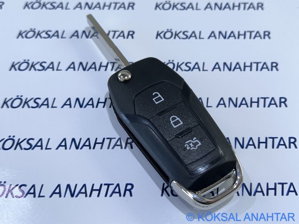 Ford SMax CMax Galaxy Mondeo Egde 3 Tuşlu Sustalı Anahtar Kabı 2015-2019