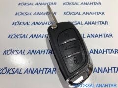 Citroen C4 II B7 3 Tuşlu Kumanda Kabı