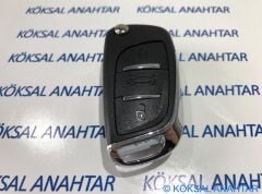 Citroen C4 II B7 3 Tuşlu Kumanda Kabı