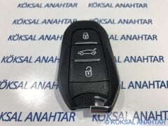 Citroen C4 Picasso C3 Aircross C5 Aircross 3 Tuşlu Kumanda Kabı (Anahtarsız)