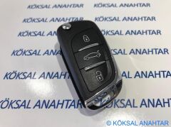 Citroen Araçlar için 3 Tuşlu Üretim Kumanda Kabı