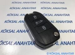 Citroen C-Elysee 3 Tuşlu Kumanda Kabı