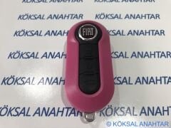 Fiat 500 Punto Doblo 3 Tuşlu Pembe Kumanda Kabı