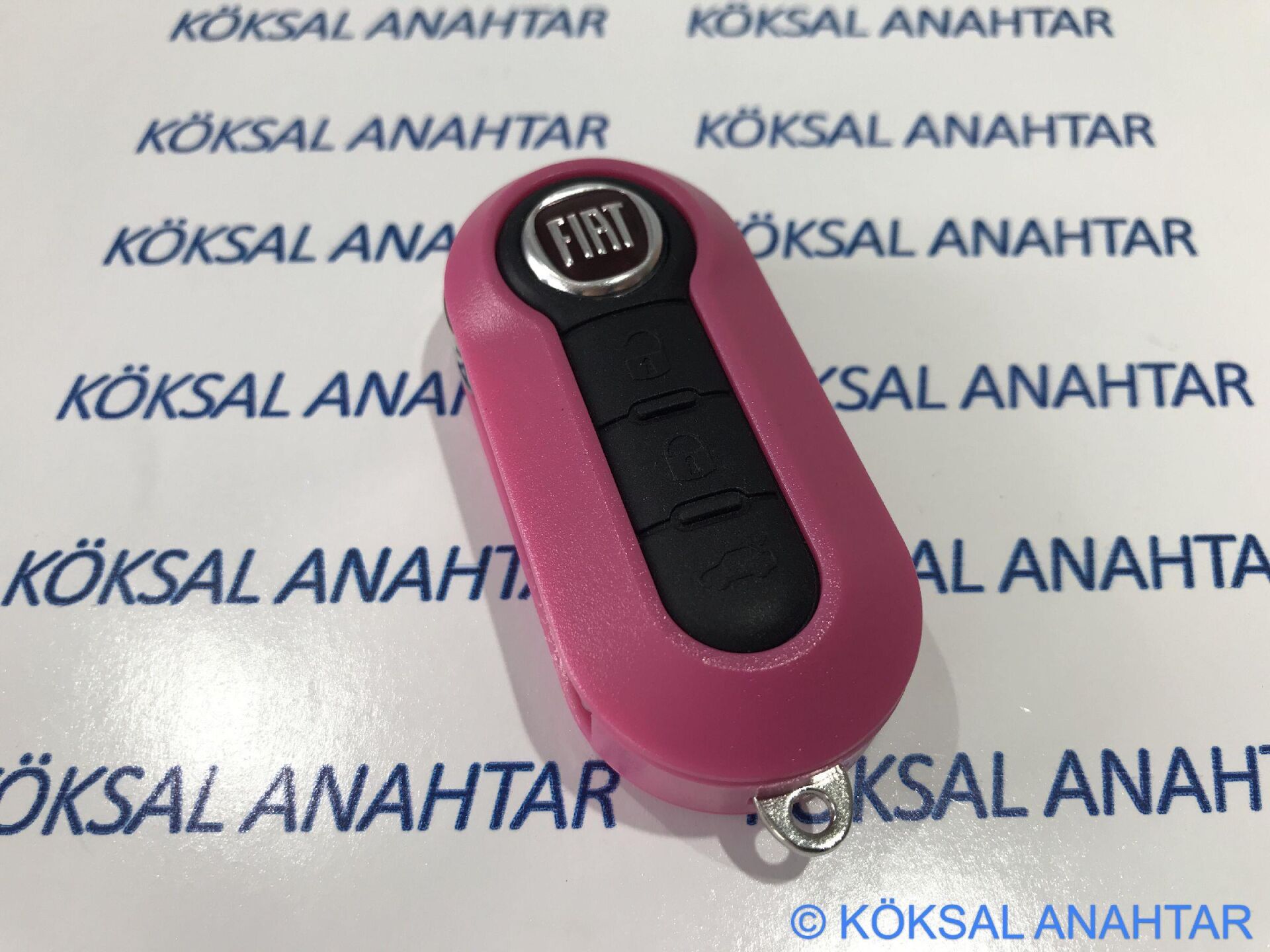 Fiat 500 Punto Doblo 3 Tuşlu Pembe Kumanda Kabı