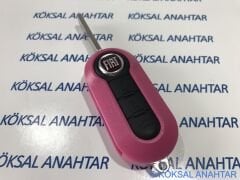 Fiat 500 Punto Doblo 3 Tuşlu Pembe Kumanda Kabı