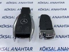 Mercedes-Benz C - E Serisi 3 Tuşlu Üstten Pil Girişli Smart Kumanda Kabı