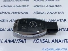 Mercedes-Benz C - E Serisi 3 Tuşlu Üstten Pil Girişli Smart Kumanda Kabı