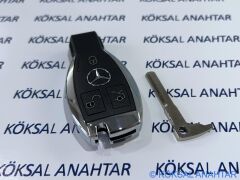 Mercedes-Benz C - E Serisi 3 Tuşlu Üstten Pil Girişli Smart Kumanda Kabı
