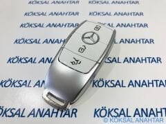 Mercedes-Benz Yeni Nesil Beyaz Renk 3 Tuşlu Smart Kumanda Kabı A, B, C, Cla, Gla, Cls, E Serisi
