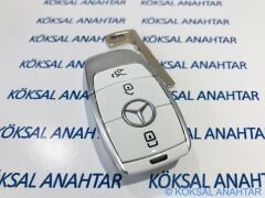 Mercedes-Benz Yeni Nesil Beyaz Renk 3 Tuşlu Smart Kumanda Kabı A, B, C, Cla, Gla, Cls, E Serisi