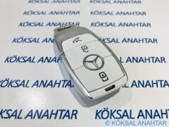 Mercedes-Benz Yeni Nesil Beyaz Renk 3 Tuşlu Smart Kumanda Kabı A, B, C, Cla, Gla, Cls, E Serisi