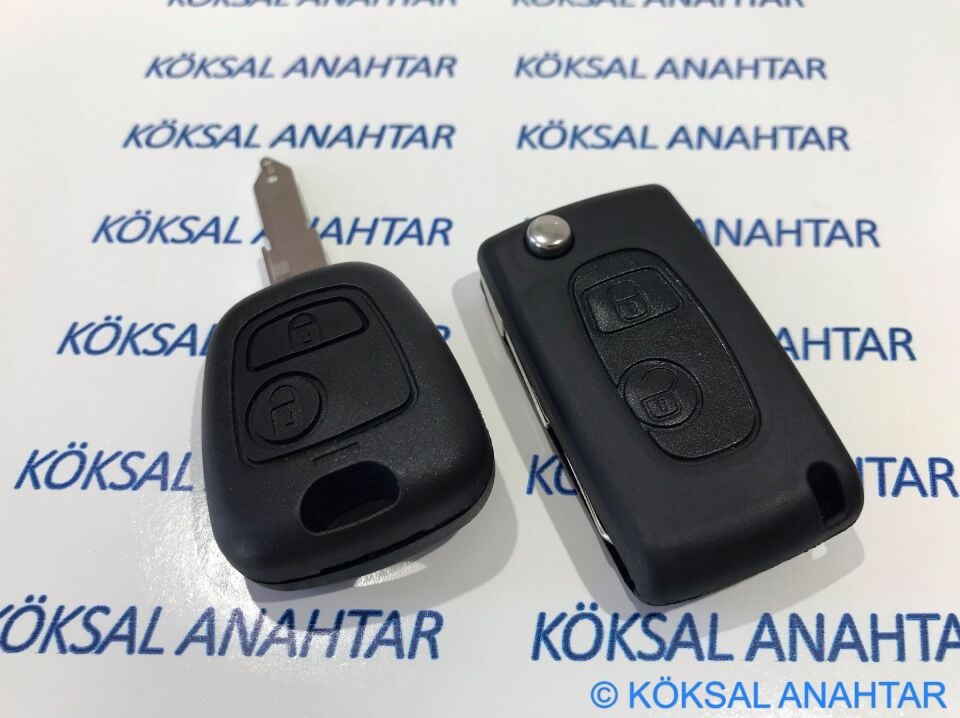 Peugeot 206 2 Tuşlu Sustalı Dönüşüm Kumanda Kabı