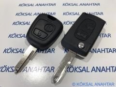 Peugeot 206 2 Tuşlu Sustalı Dönüşüm Kumanda Kabı