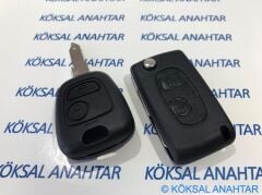 Peugeot 206 2 Tuşlu Sustalı Dönüşüm Kumanda Kabı