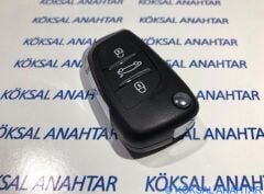 Peugeot 307, 308 3 Tuşlu Yeni Sustalıya Dönüşüm Kumanda Kabı