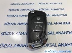 Peugeot Araçlar Için 3 Tuşlu Üretim Kumanda Kabı