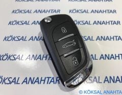 Peugeot Araçlar Için 3 Tuşlu Üretim Kumanda Kabı