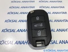 Peugeot 3008, 508, 308, 301 3 Tuşlu Kumanda Kabı