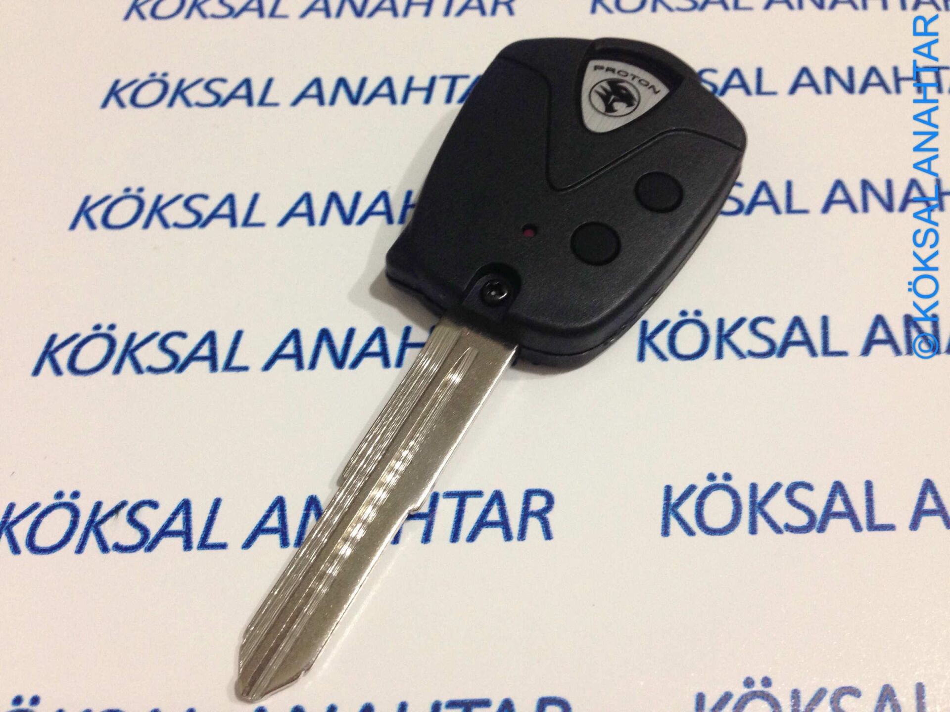 Proton 2 Tuşlu Kumanda Kabı Gri Logo