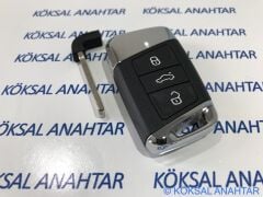 Volkswagen Passat 3 Tuşlu Smart Kumanda Kabı