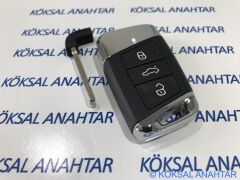 Volkswagen Passat 3 Tuşlu Smart Kumanda Kabı