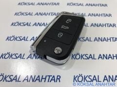 Volkswagen Golf 7, Polo, Passat, Tiguan, T-Roc 3 Tuşlu Kumanda Kabı
