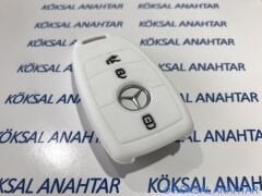 Mercedes-Benz Smart Anahtar Silikon Anahtar Kılıfı White