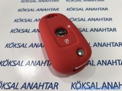 Opel Astra K Silikon Anahtar Kılıfı Kırmızı