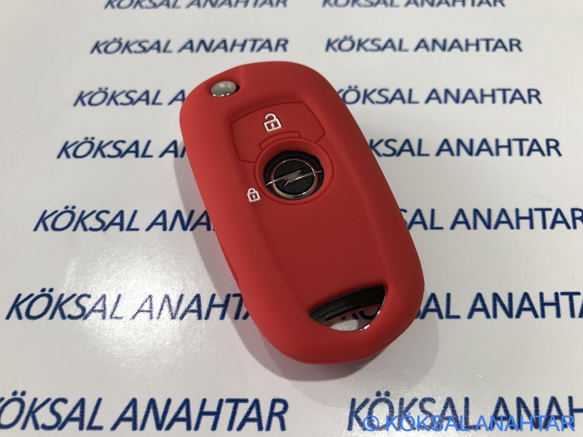 Opel Astra K Silikon Anahtar Kılıfı Kırmızı