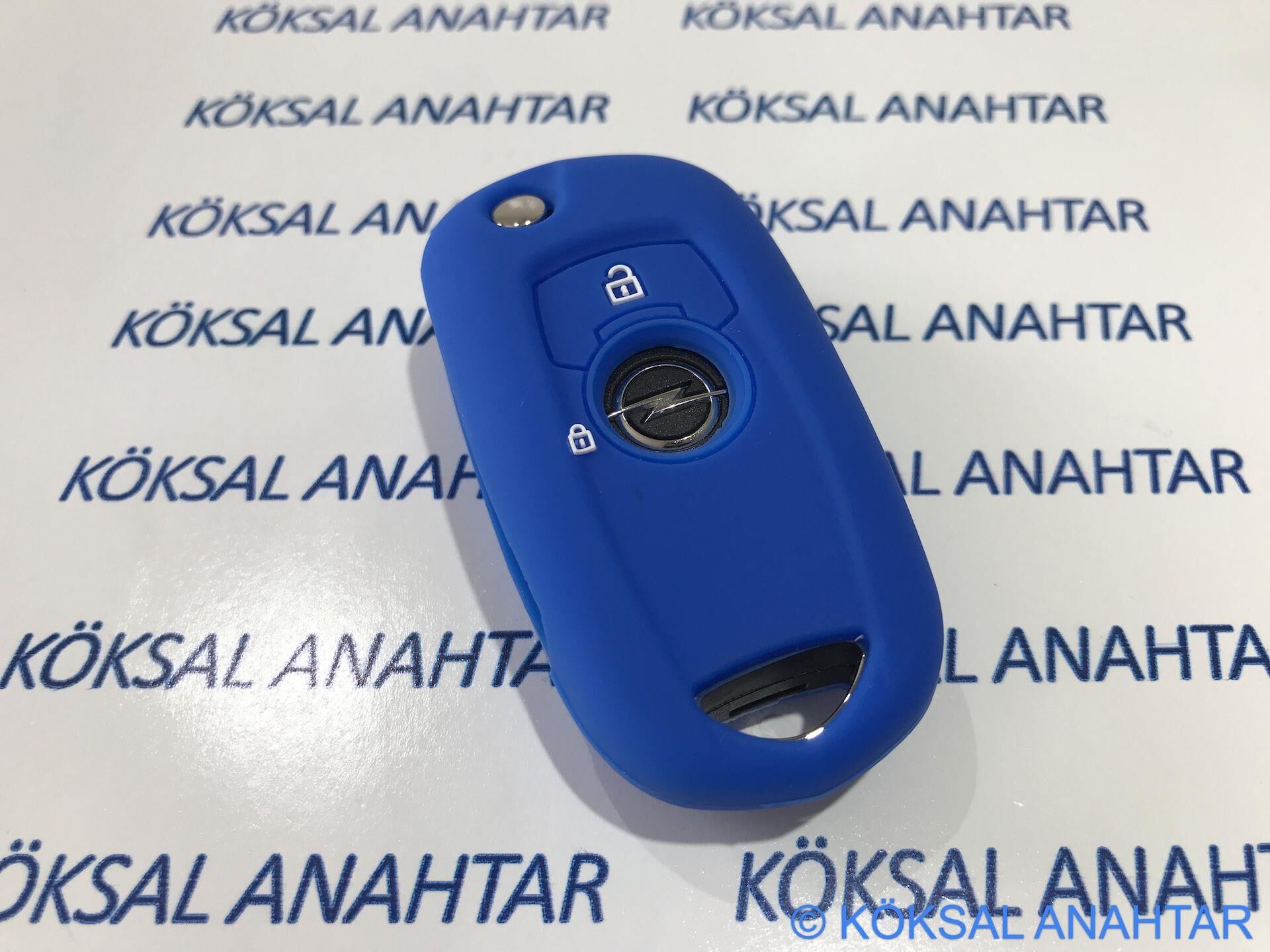 Opel Astra K Silikon Anahtar Kılıfı Mavi