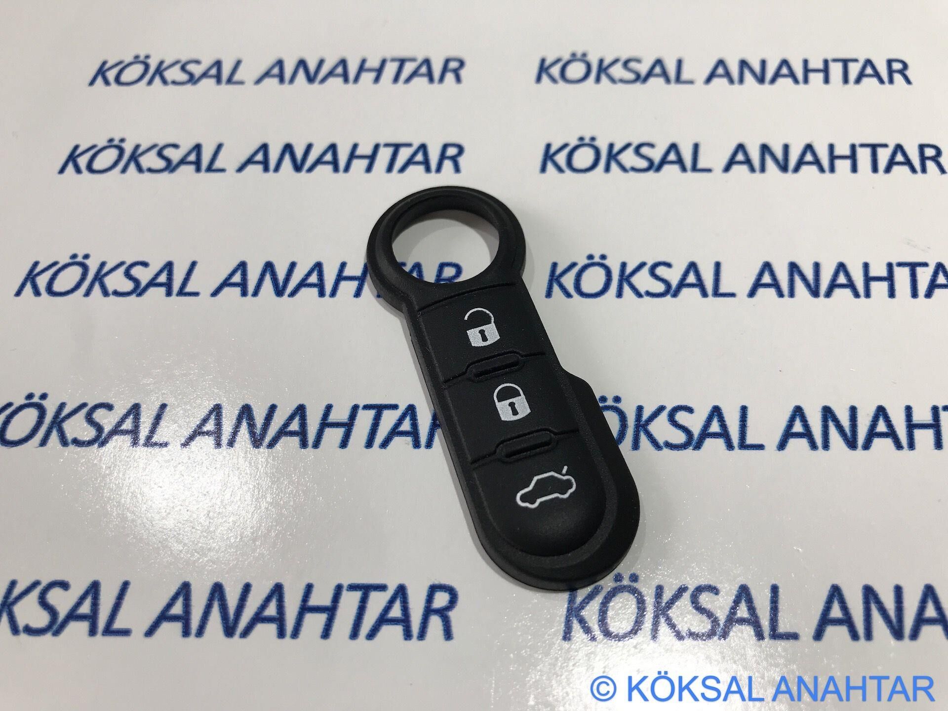 Fiat 500, Punto, Bravo, Doblo, Ducato 3 Tuşlu Silikon Tuş Takımı
