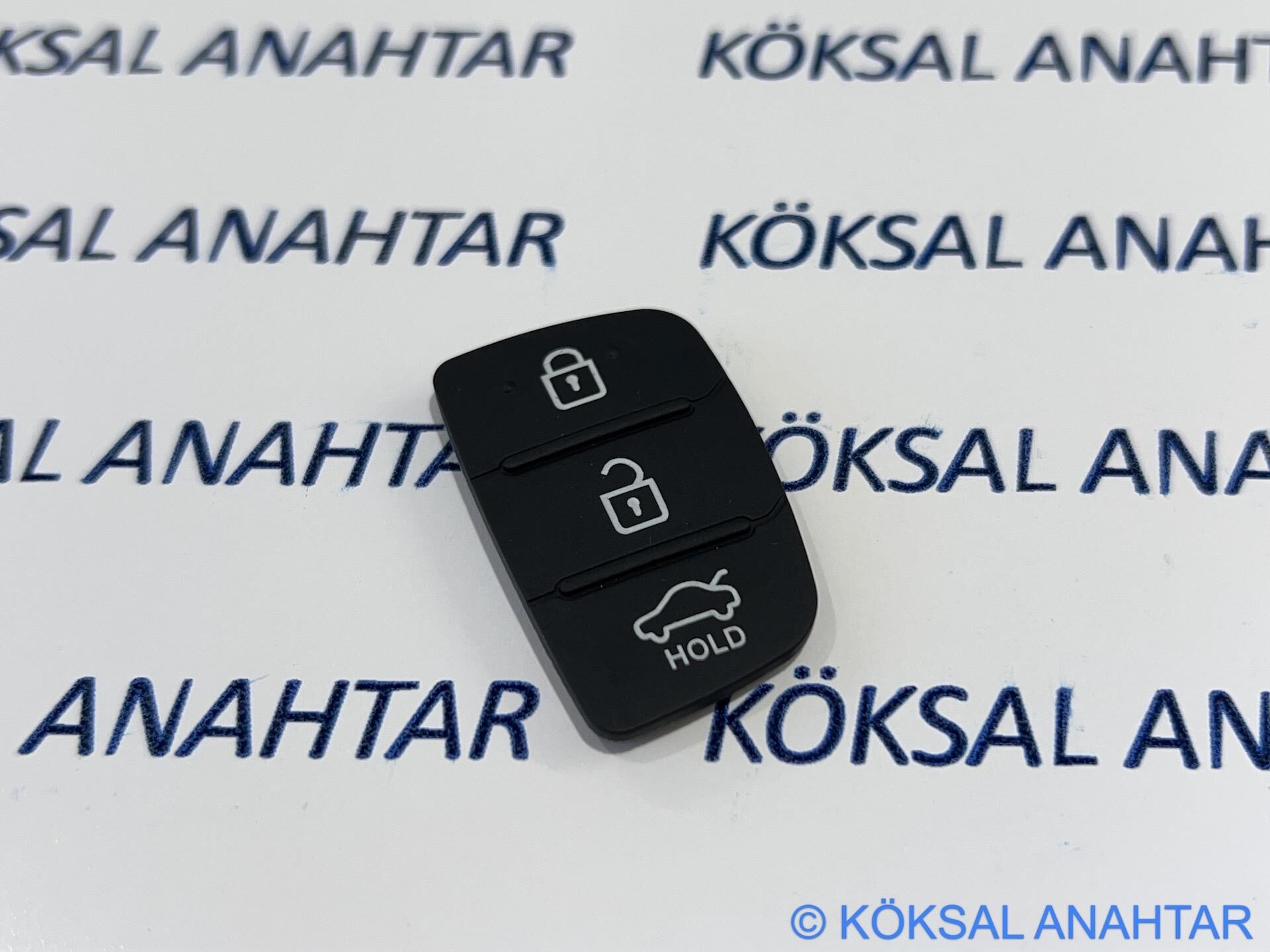 Hyundai I10 I20 I30 Kumandaları Için 3 Tuşlu Hold Butonlu Silikon Tuş Takımı