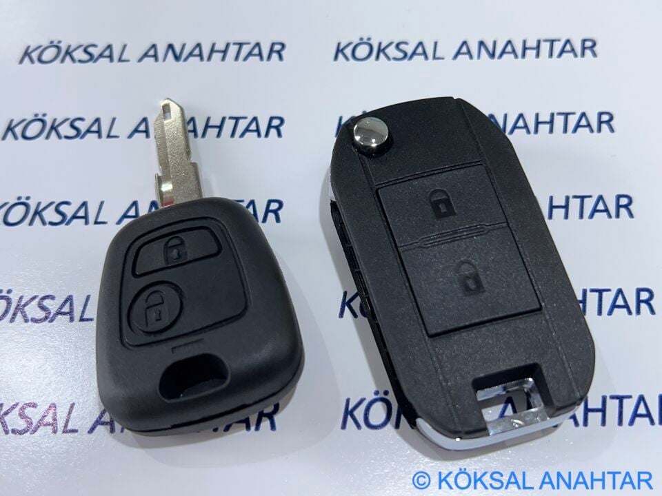 Peugeot 206 2 Tuşlu Sustalı Dönüşüm Kumanda Kabı