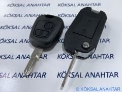 Peugeot 206 2 Tuşlu Sustalı Dönüşüm Kumanda Kabı