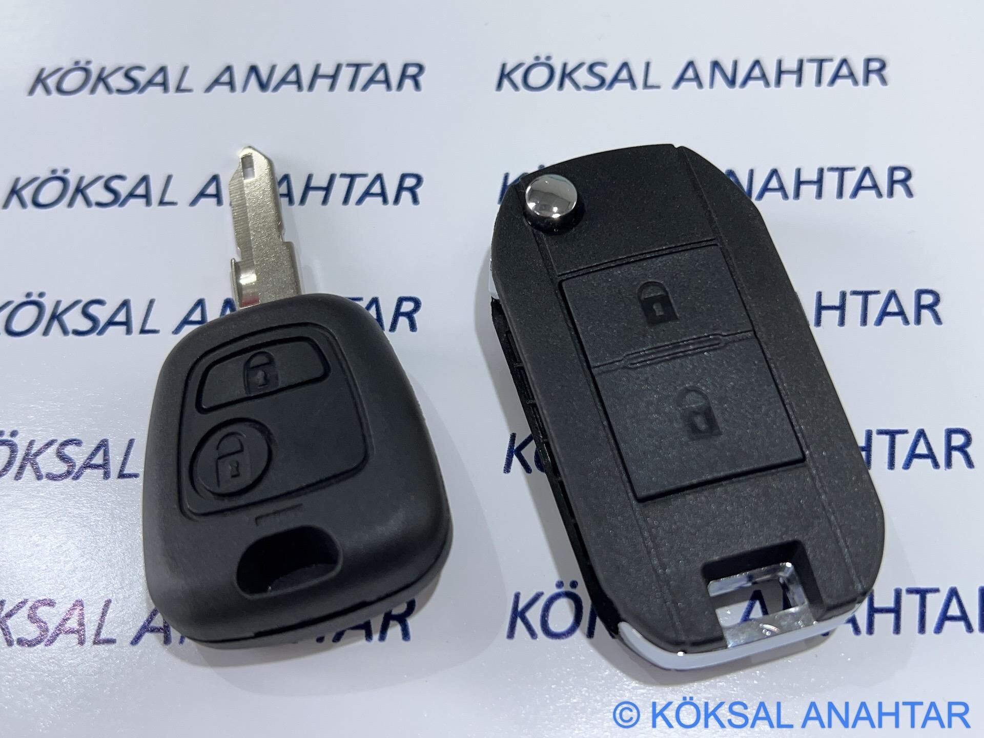 Peugeot 206 2 Tuşlu Sustalı Dönüşüm Kumanda Kabı