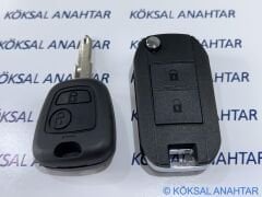 Peugeot 206 2 Tuşlu Sustalı Dönüşüm Kumanda Kabı