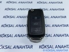 Volkswagen Touareg 4 Tuşlu Panik Butonlu Kumanda Kabı