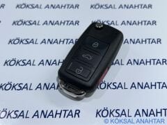 Volkswagen Touareg 4 Tuşlu Panik Butonlu Kumanda Kabı