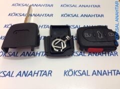 Audi A3 A4 A6 3 Tuşlu Panik Butonlu Kumanda Kabı