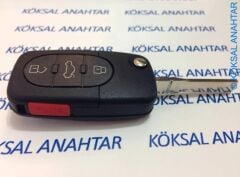 Audi A3 A4 A6 3 Tuşlu Panik Butonlu Kumanda Kabı