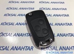 Ford Focus Connect Transit Için 3 Tuşlu Sustalıya Dönüşüm Kumanda Kabı (Çivi Anahtar)
