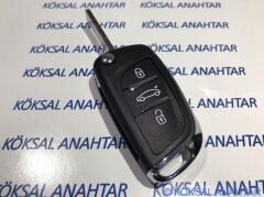 Citroen C3 C4 C5 3 Tuşlu Dolu Kumanda