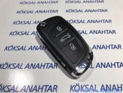 Peugeot 307 308 407 607 3 Tuşlu Dolu Kumanda